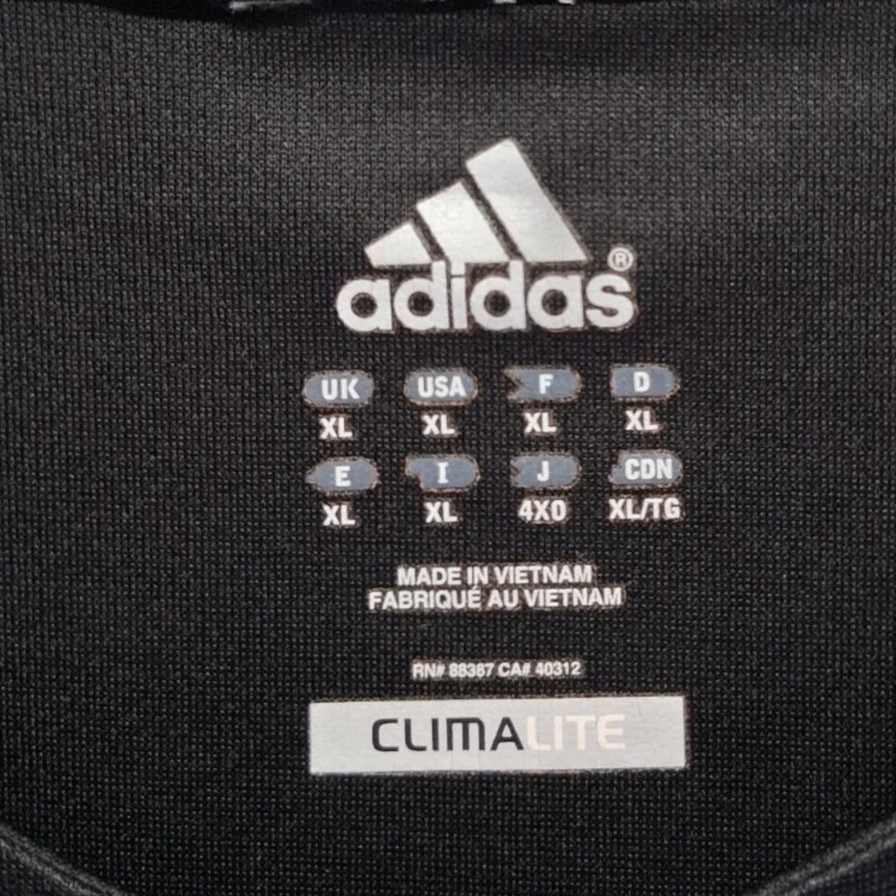 Adidas Mens Climalite Long Sleeve‎ Performance Shirt Black XL Training Top 0400
